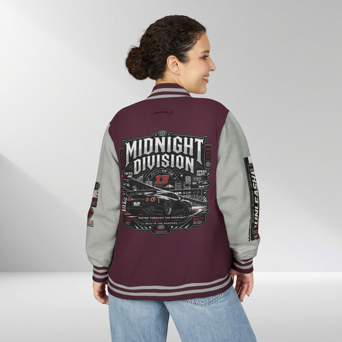 Midnight Division Racing Letterman Jacket - MIDNIGHT DIVISION