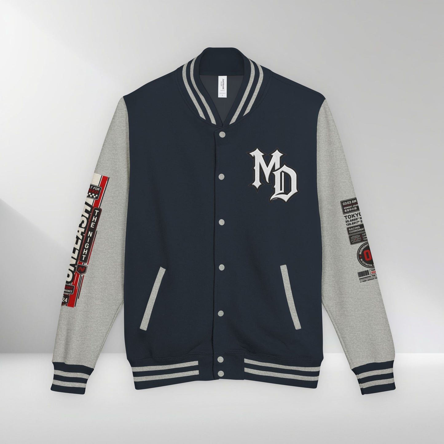 Midnight Division Racing Letterman Jacket
