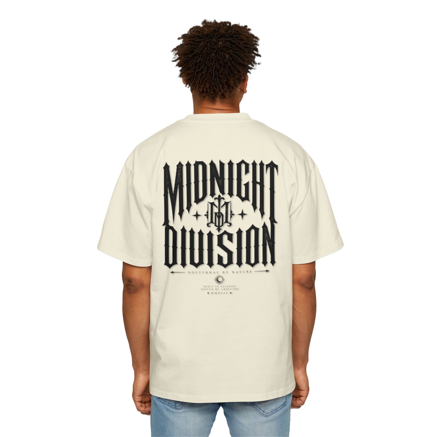 Midnight Division Graphic Tee — Men's Oversized Streetwear T-Shirt