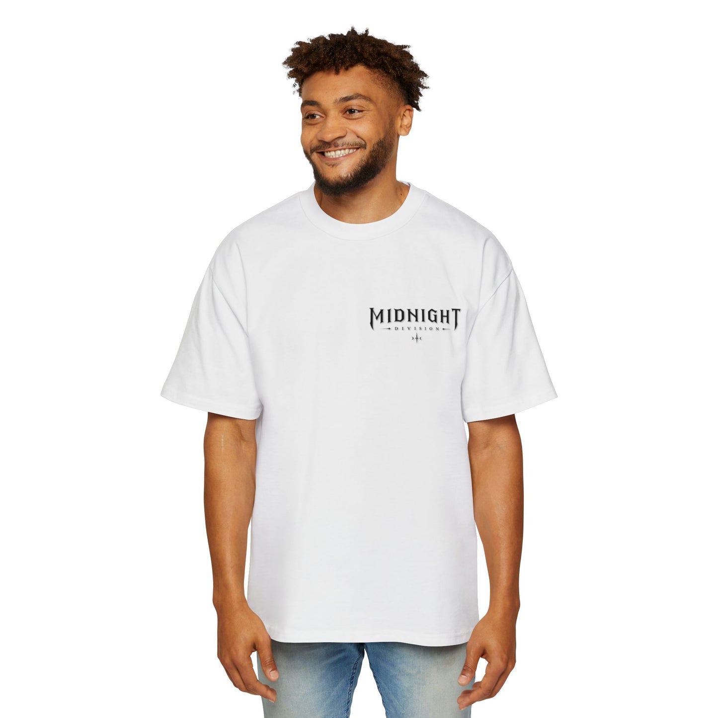 Midnight Division Graphic Tee — Men's Oversized Streetwear T-Shirt