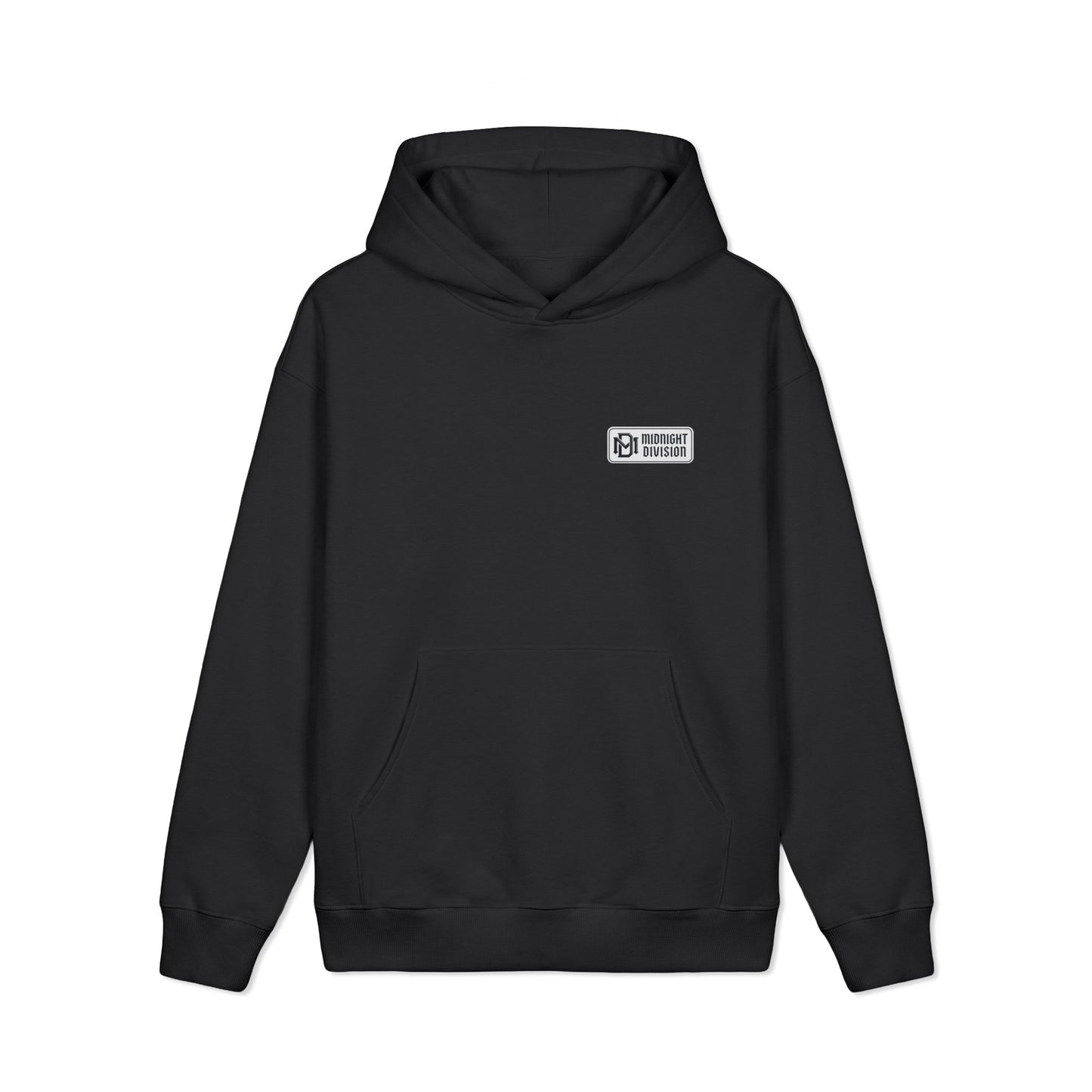 Midnight Division Logo Hoodie — Vintage Raven Emblem Heavyweight Hoodie