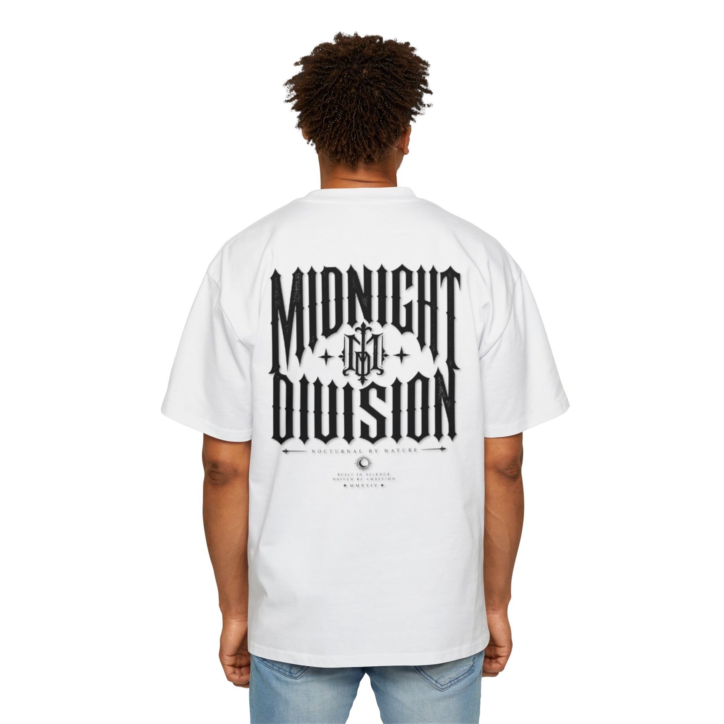 Midnight Division Graphic Tee — Men's Oversized Streetwear T-Shirt