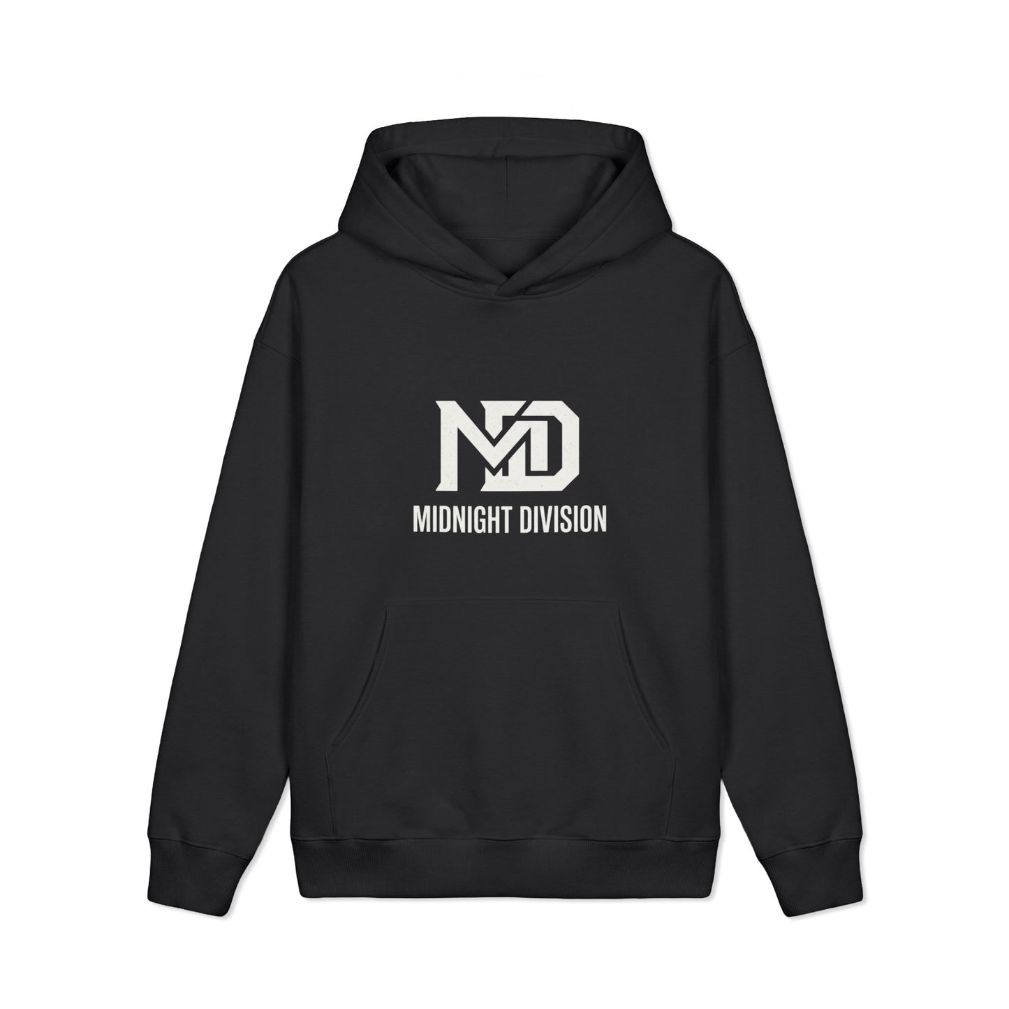 Midnight Division Logo Hoodie — Vintage Raven Emblem Heavyweight Hoodie