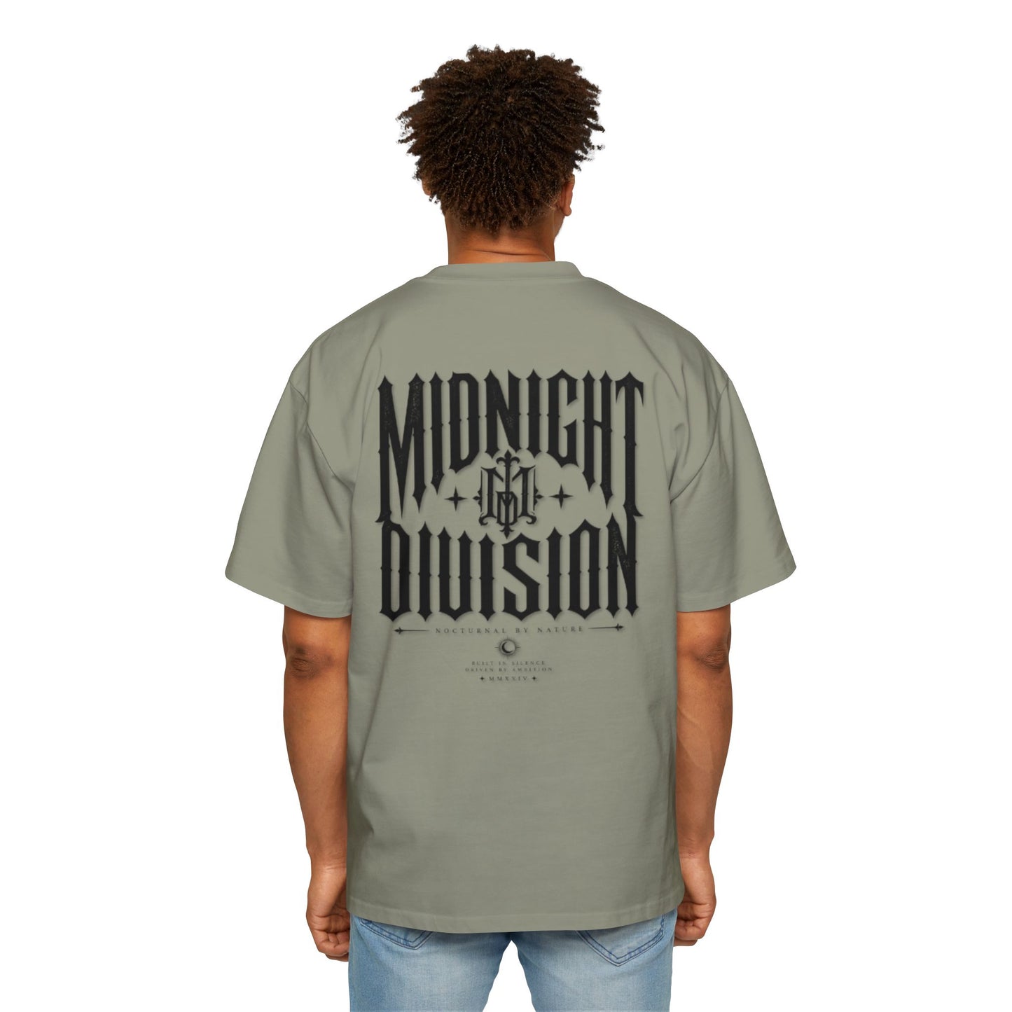 Midnight Division Graphic Tee — Men's Oversized Streetwear T-Shirt