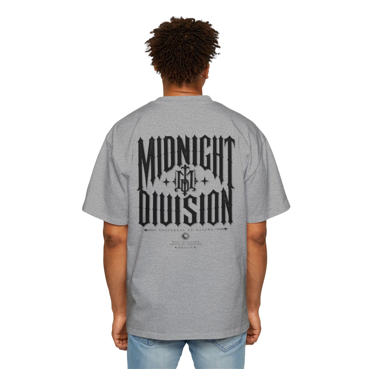 Midnight Division Graphic Tee — Men's Oversized Streetwear T-Shirt