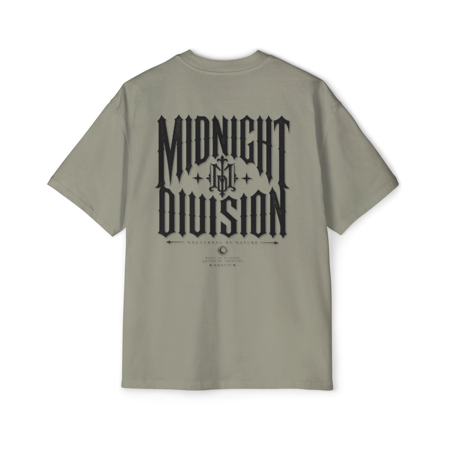 Midnight Division Graphic Tee — Men's Oversized Streetwear T-Shirt