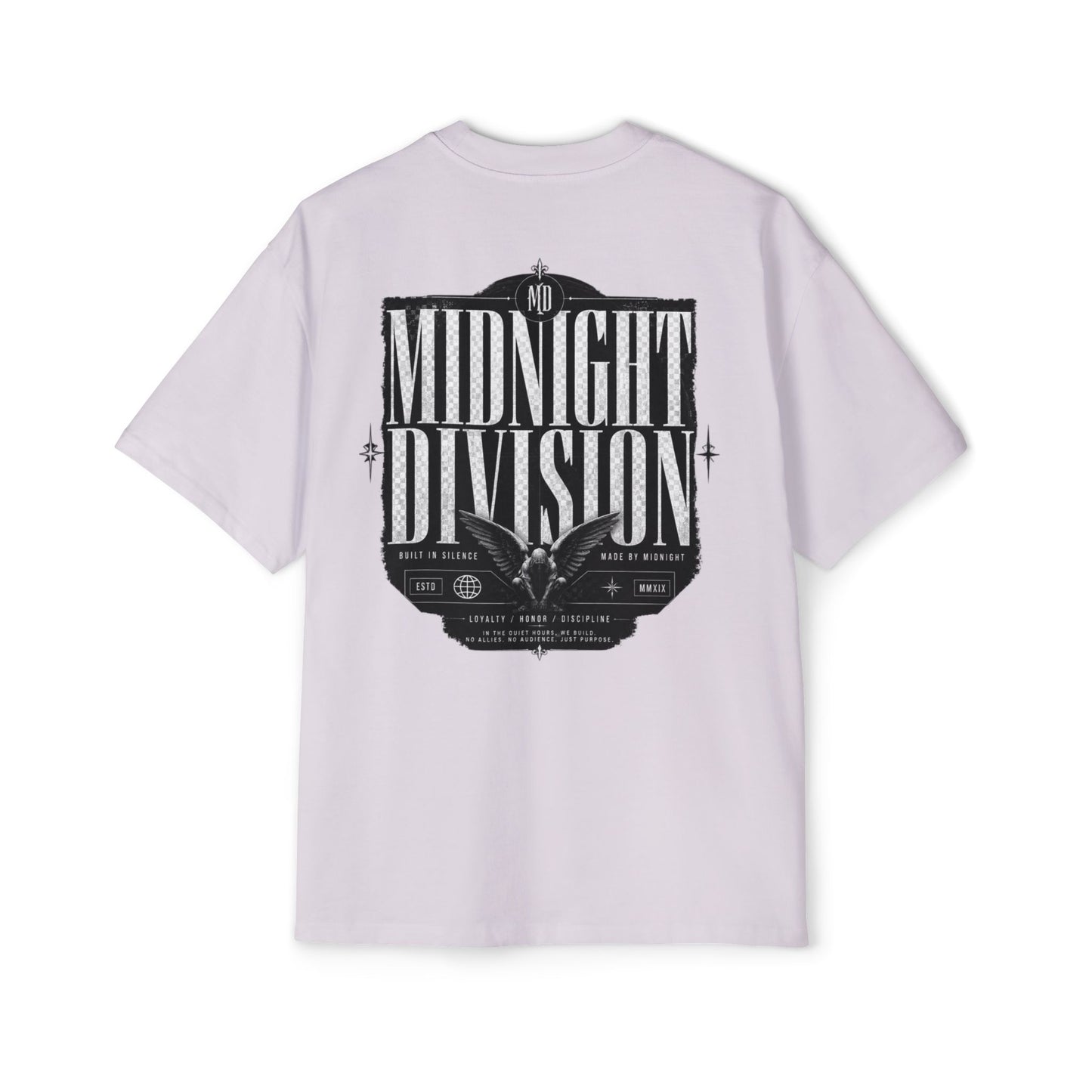 Midnight Division Graphic Tee — Men's Band-Style Oversized T-Shirt