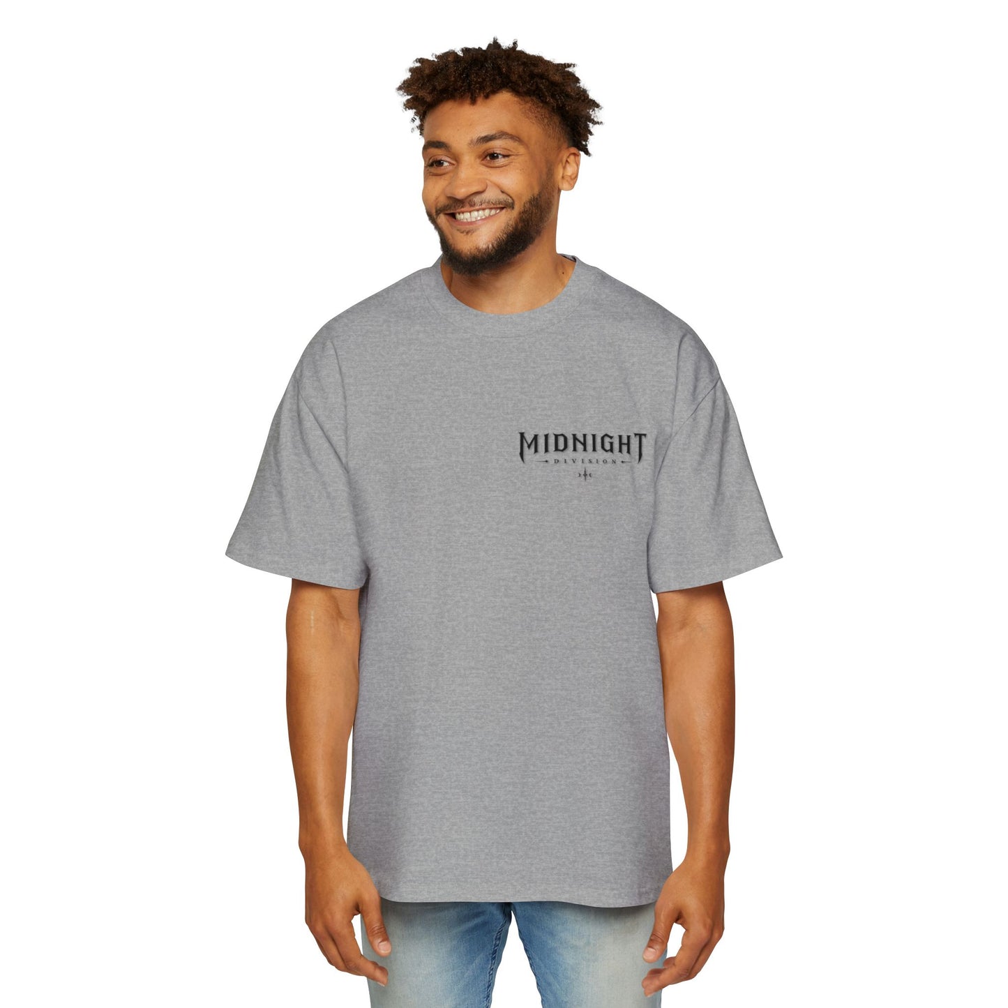 Midnight Division Graphic Tee — Men's Oversized Streetwear T-Shirt