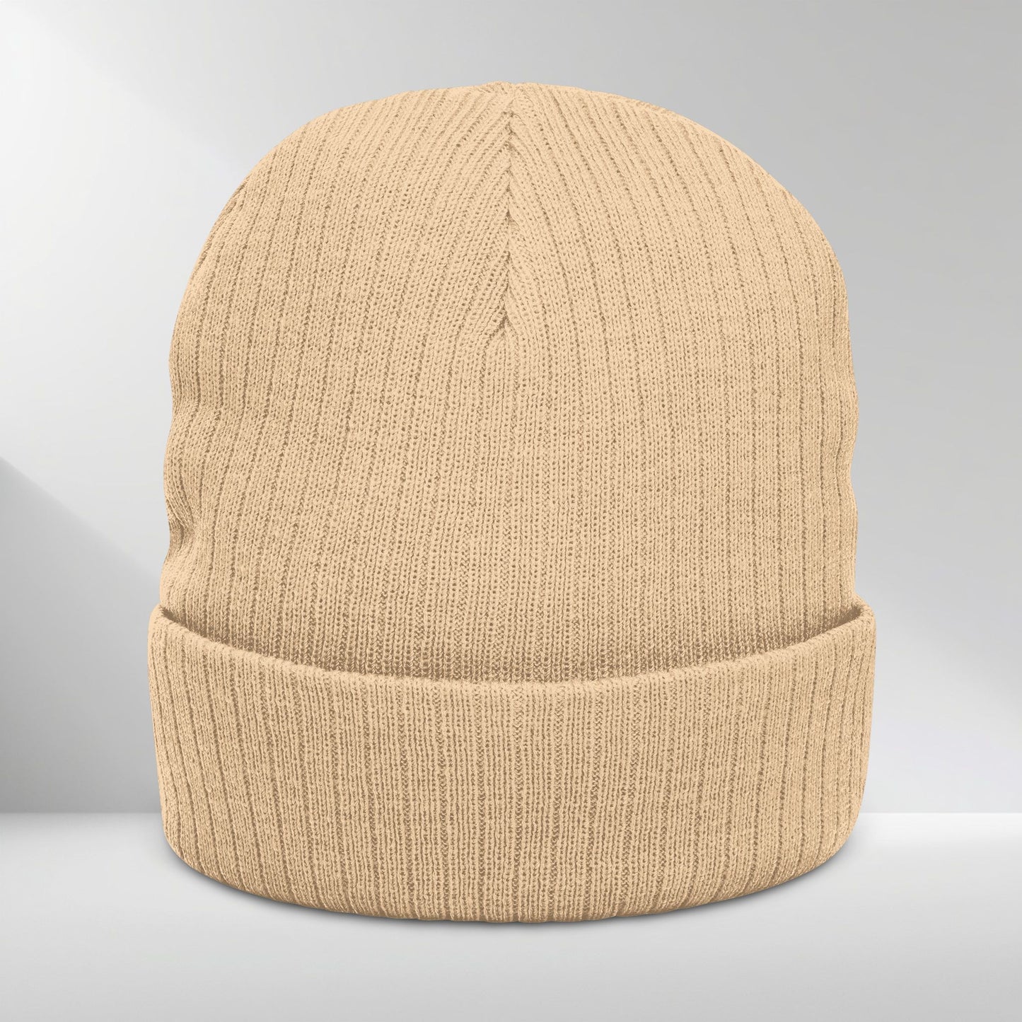 Ribbed Knit Beanie (Embroidery)