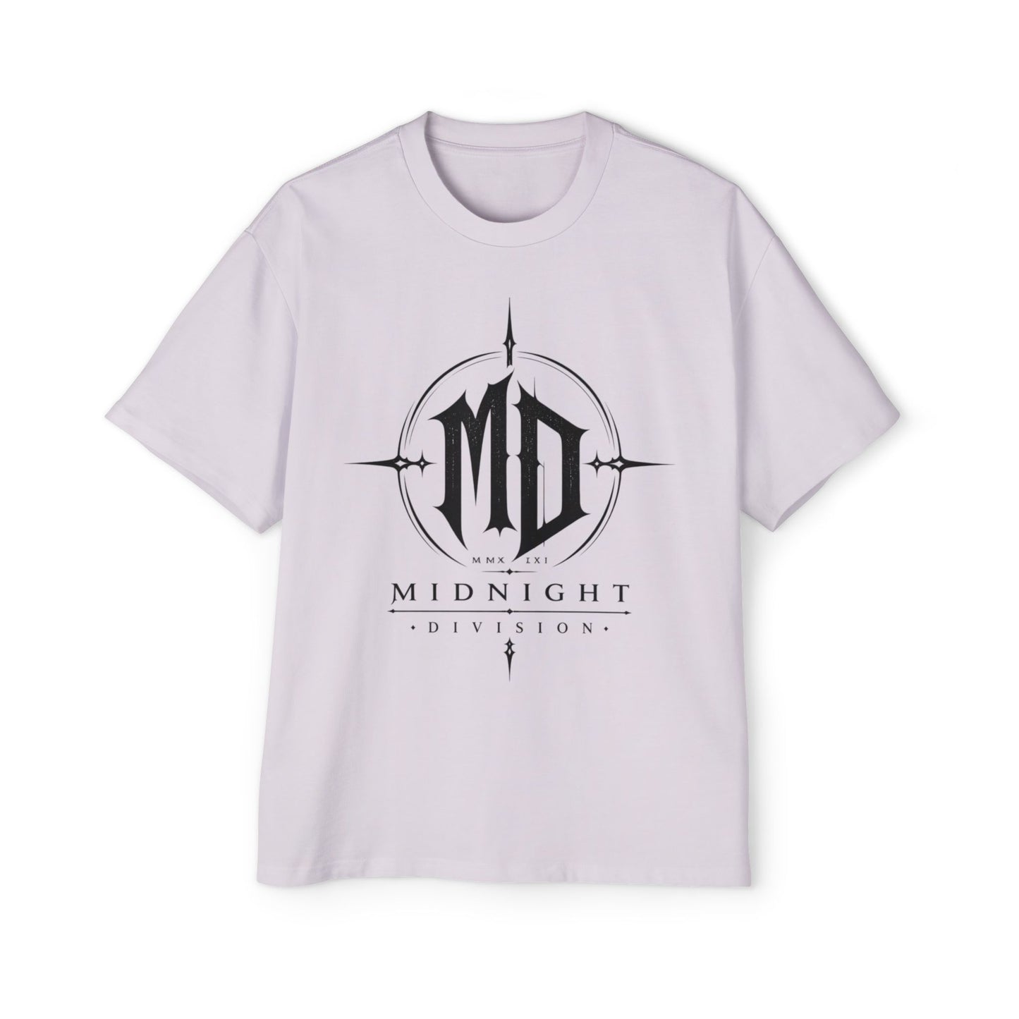 Midnight Division Graphic Tee — Men's Band-Style Oversized T-Shirt