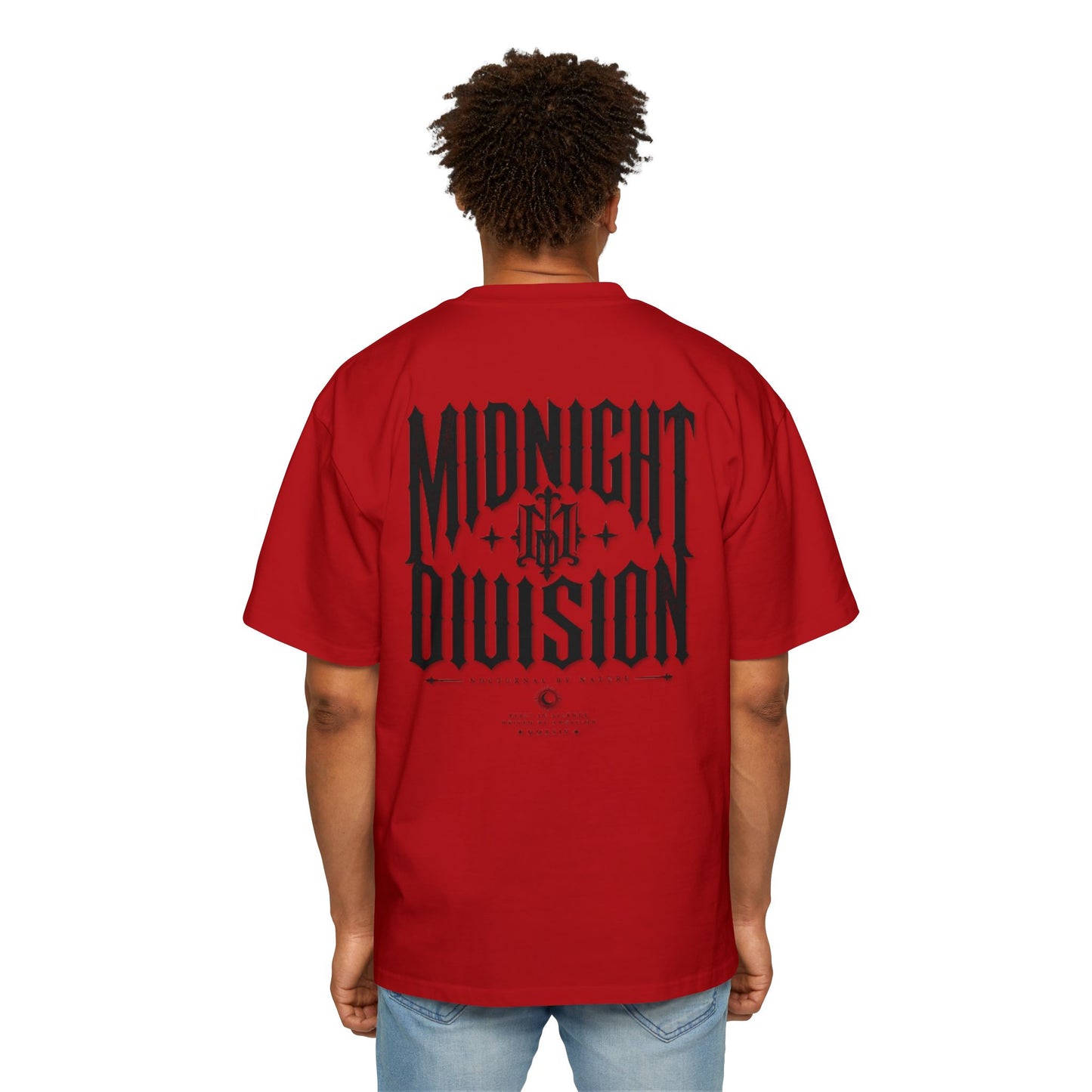 Midnight Division Graphic Tee — Men's Oversized Streetwear T-Shirt
