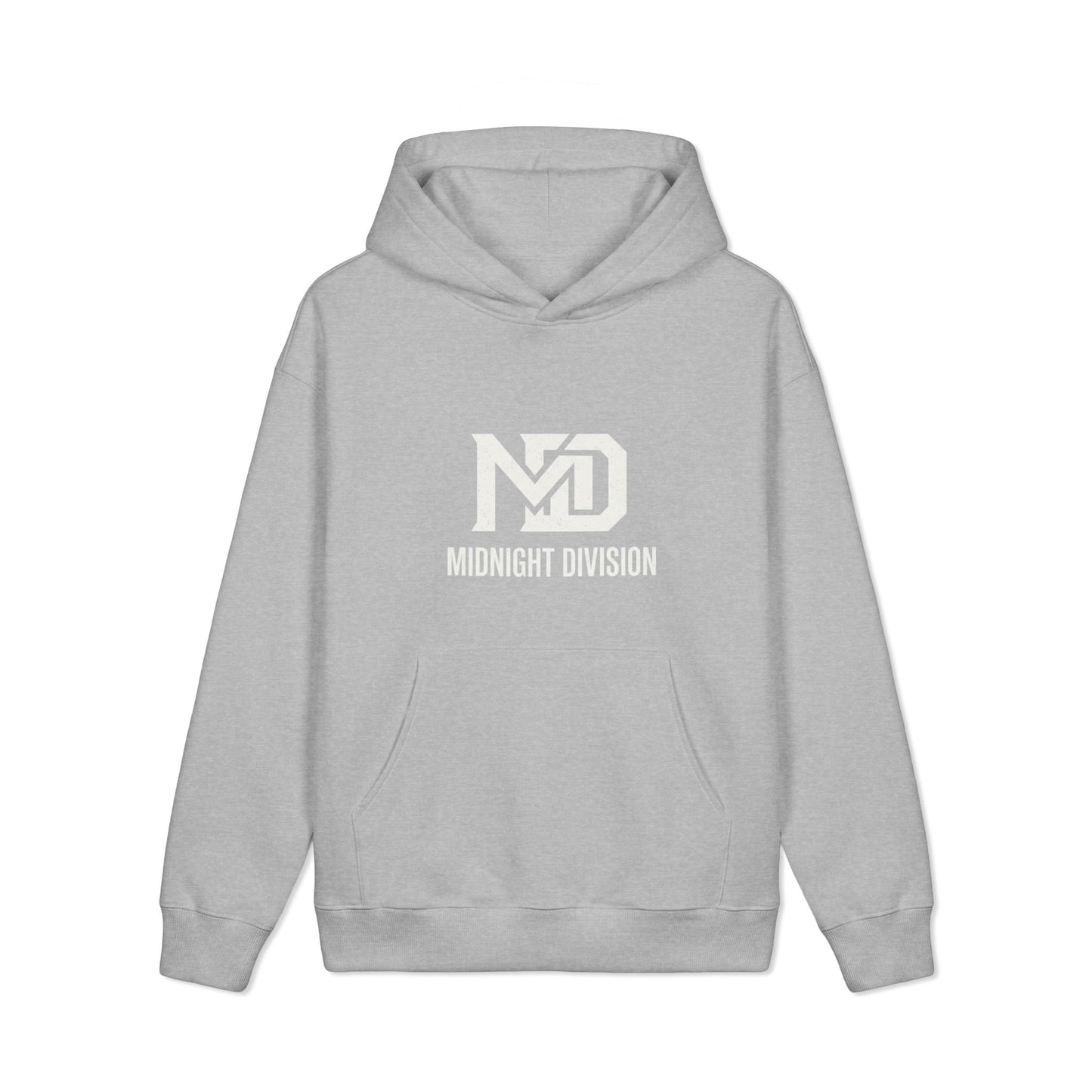 Midnight Division Logo Hoodie — Vintage Raven Emblem Heavyweight Hoodie