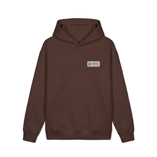 Midnight Division Logo Hoodie — Vintage Raven Emblem Heavyweight Hoodie