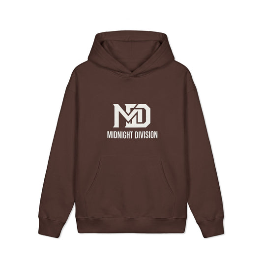 Midnight Division Logo Hoodie — Vintage Raven Emblem Heavyweight Hoodie