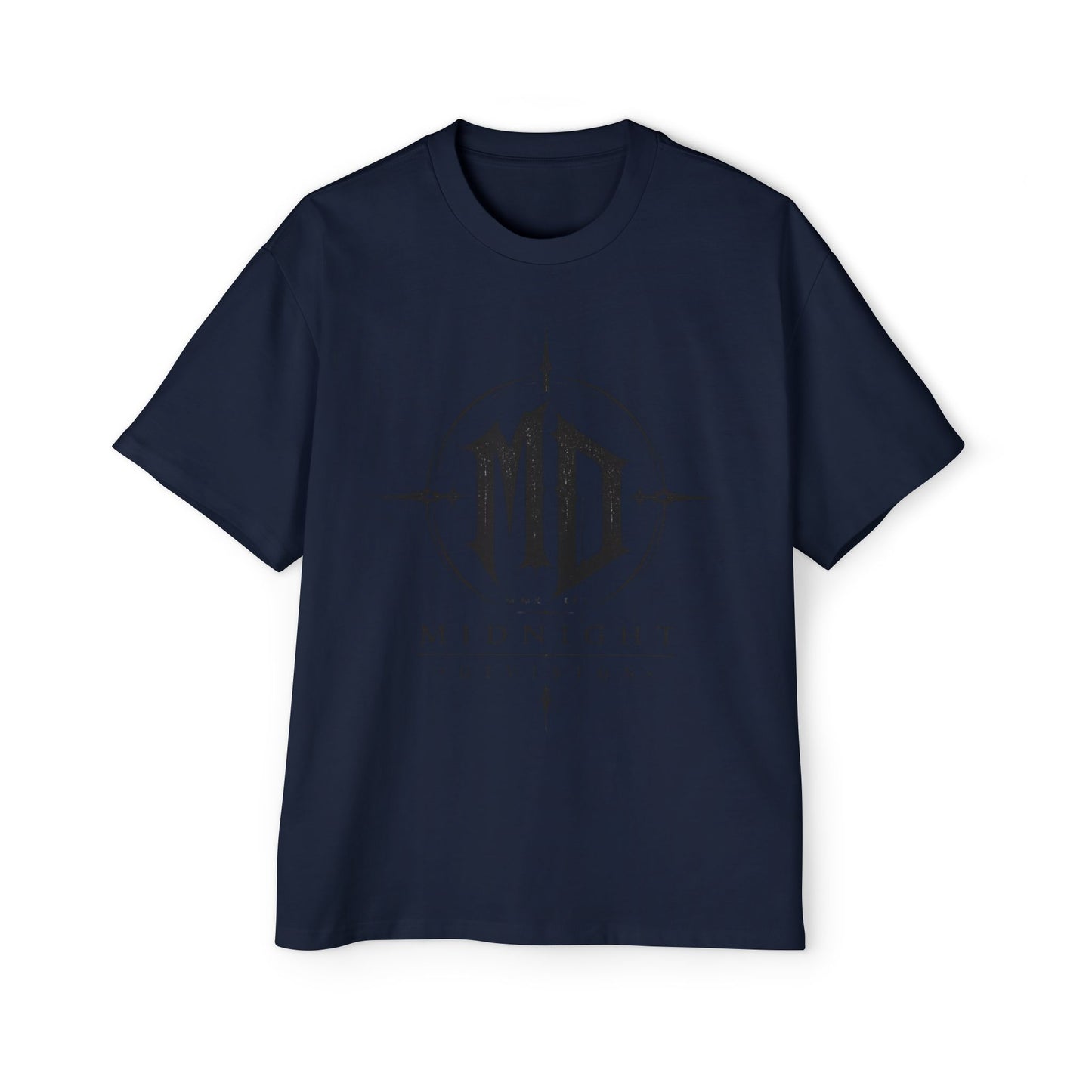 Midnight Division Graphic Tee — Men's Band-Style Oversized T-Shirt
