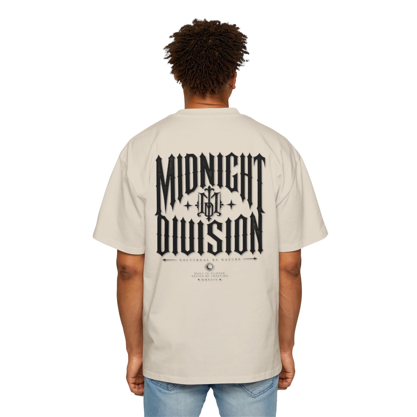Midnight Division Graphic Tee — Men's Oversized Streetwear T-Shirt