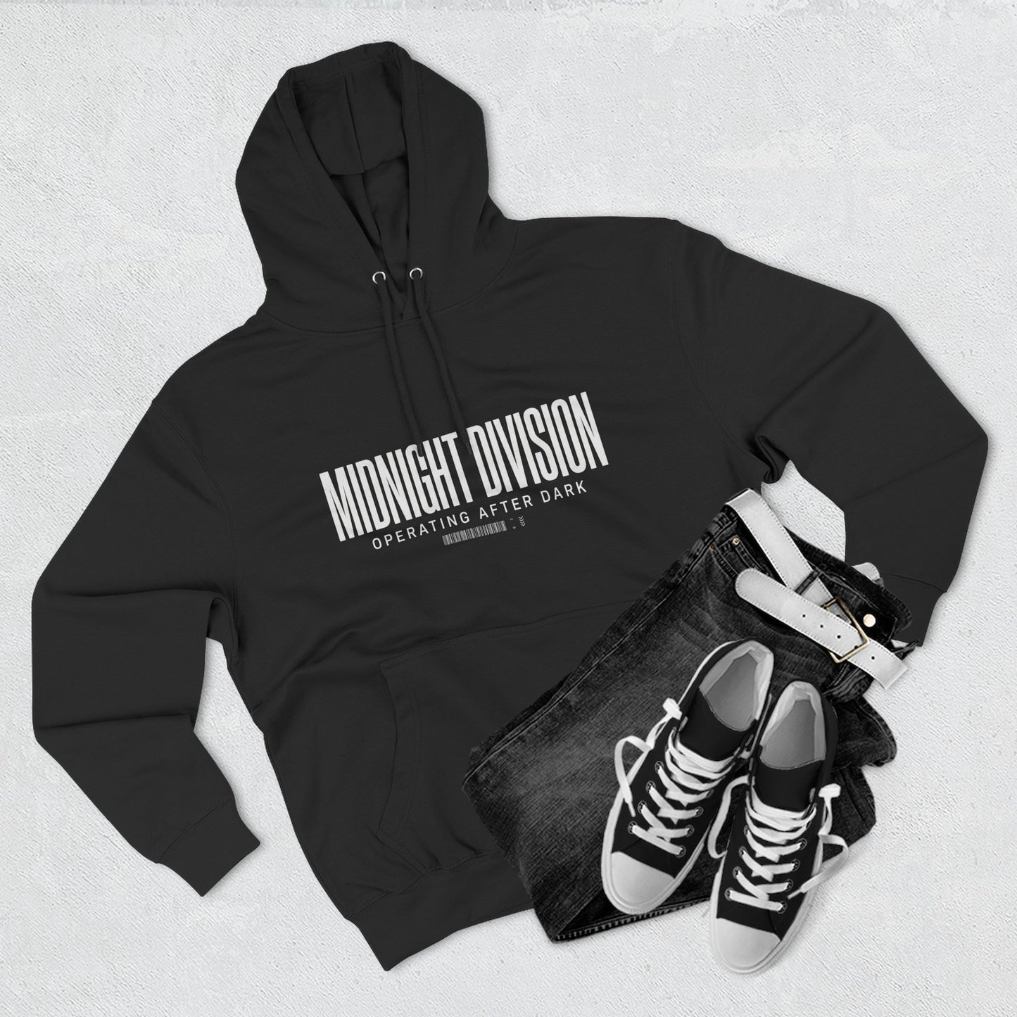 Midnight Division Hoodie – 'Operating After Dark' Graphic Pullover