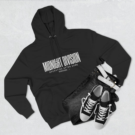 Midnight Division Hoodie – 'Operating After Dark' Graphic Pullover