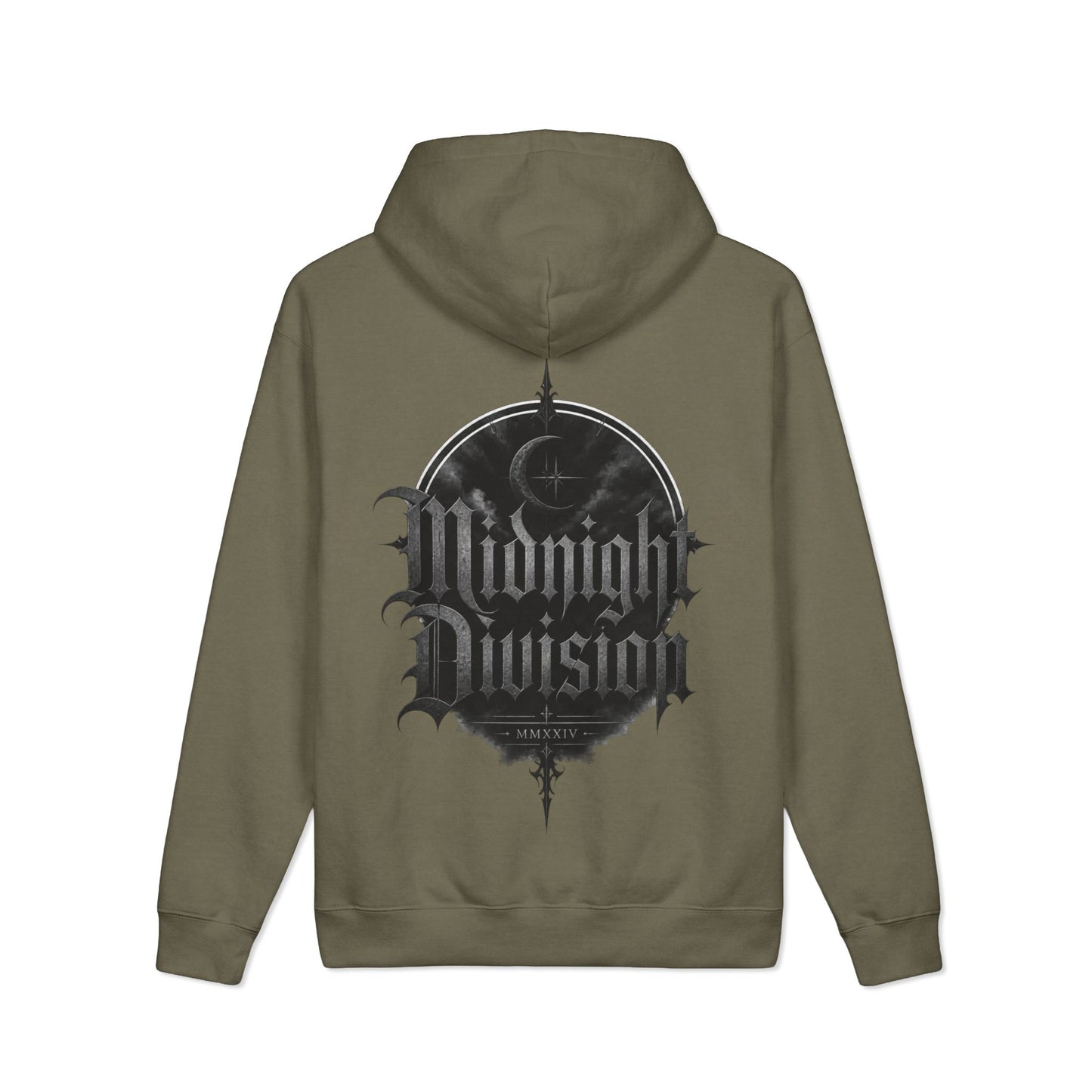Midnight Division Logo Hoodie — Vintage Raven Emblem Heavyweight Hoodie