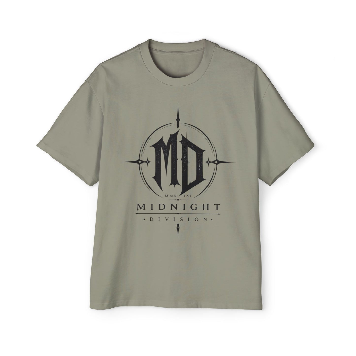 Midnight Division Graphic Tee — Men's Band-Style Oversized T-Shirt