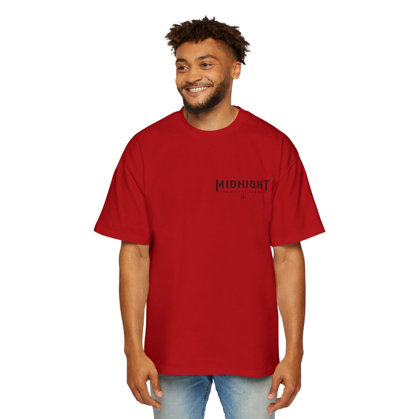 Midnight Division Graphic Tee — Men's Oversized Streetwear T-Shirt